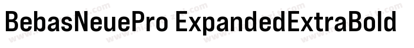BebasNeuePro ExpandedExtraBold字体转换